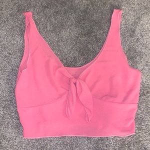 pink cropped shein top, never one size small.